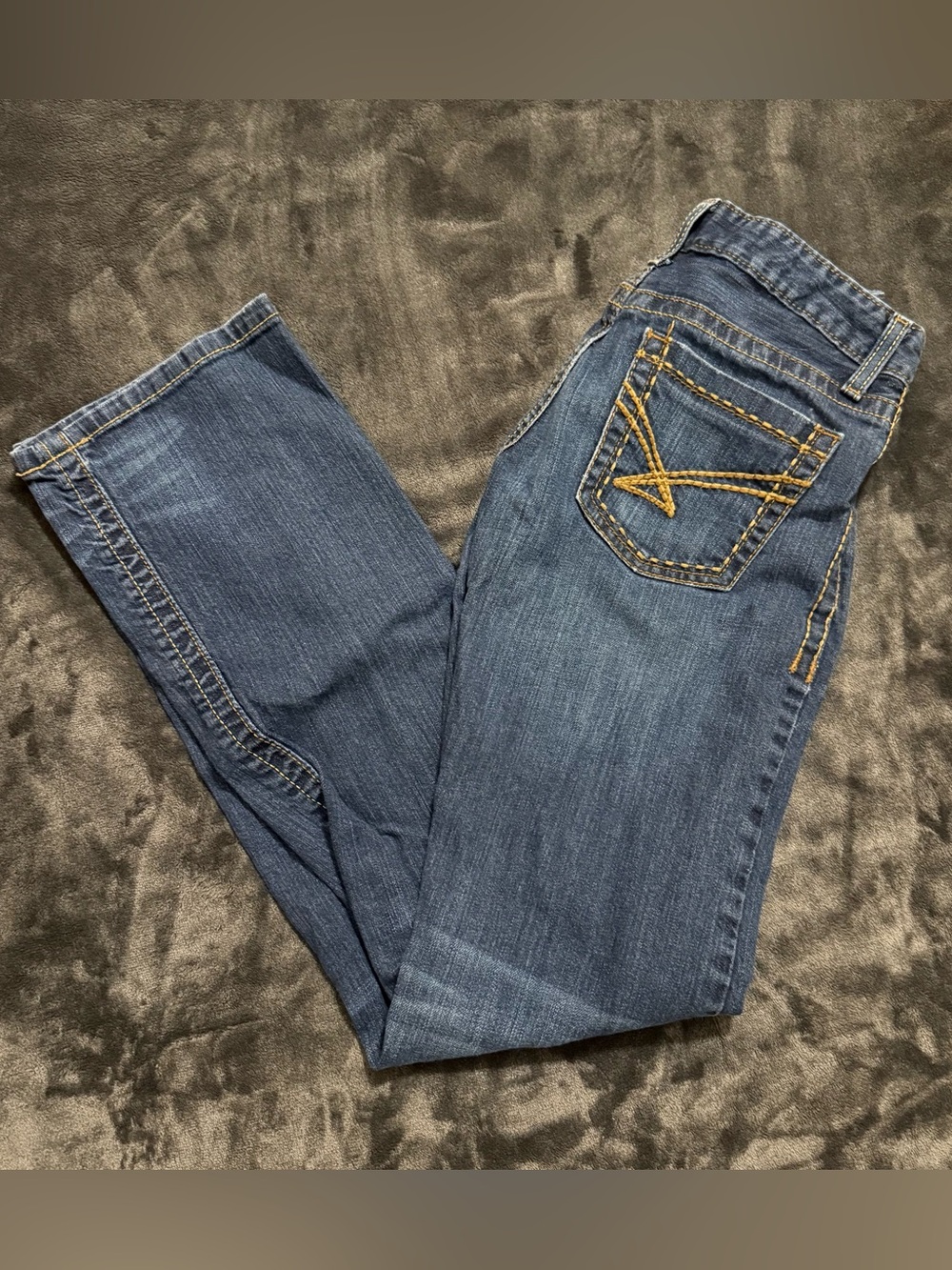 Cinch Ada Women's Dark Blue Bootcut Jeans with Gold Stitching